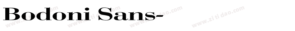 Bodoni Sans字体转换